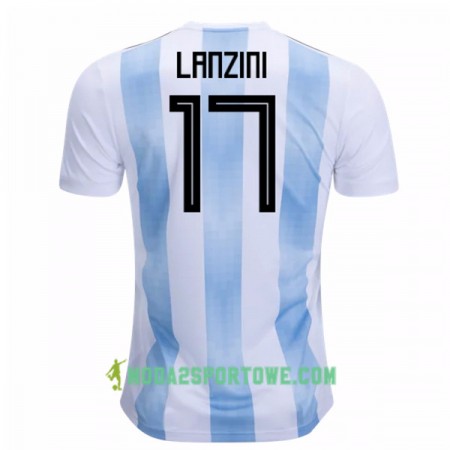 Koszulka Argentyna Lanzini 17 Mistrzostwa Świata 2018 Domowe Stroje Piłkarskie